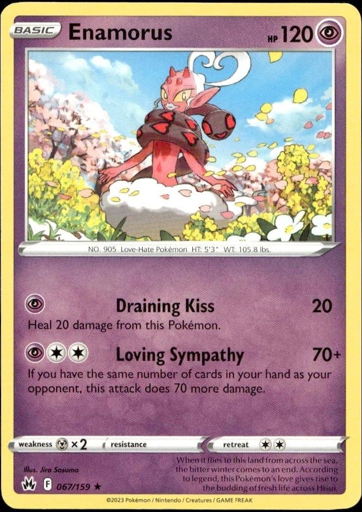 2023 Pokémon Crown Zenith Enamorus #067/159 trading card