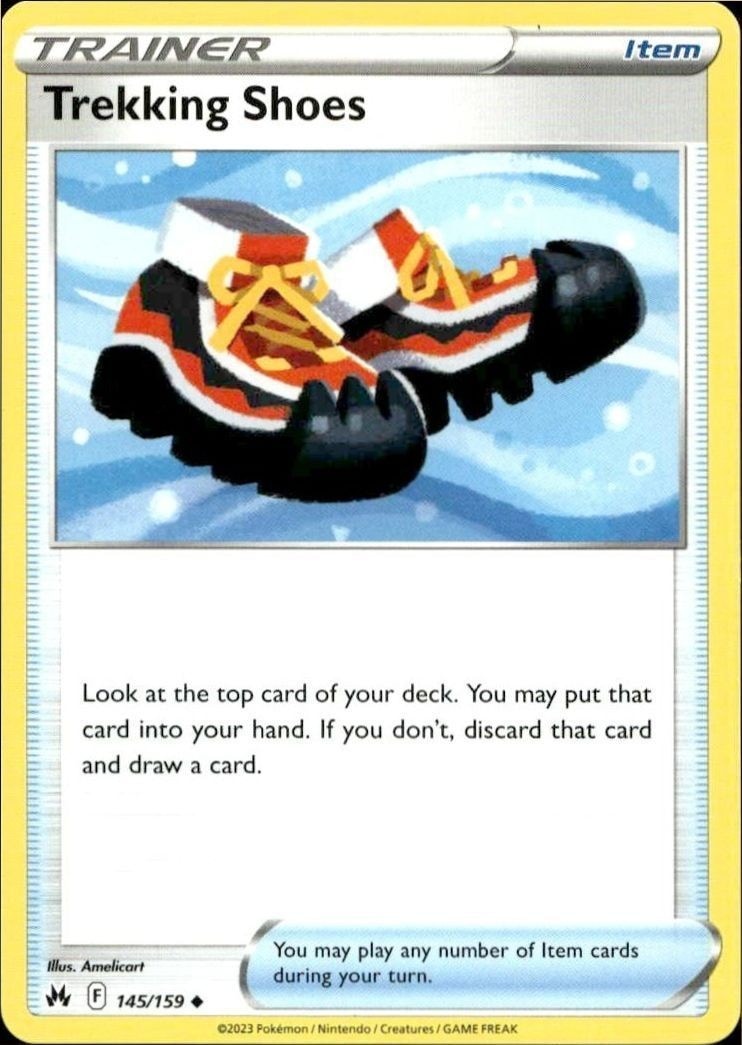 2023 Pokémon Crown Zenith Trekking Shoes #145/159 trading card