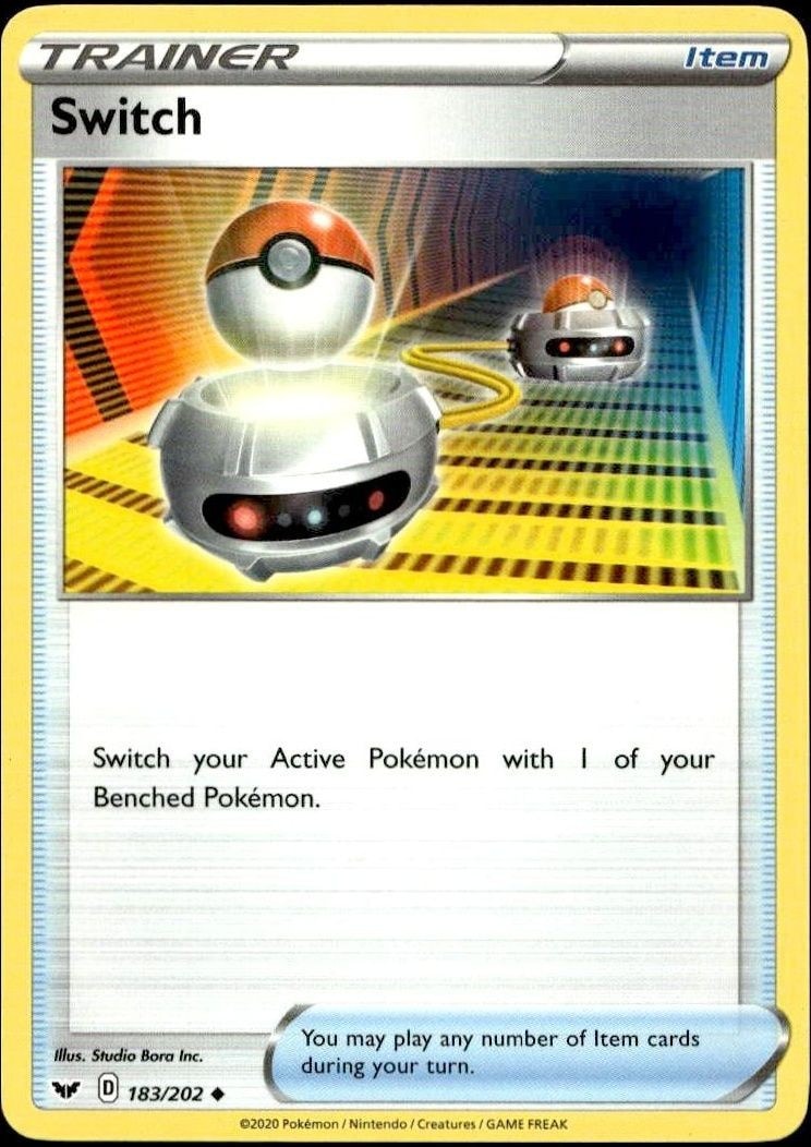 2020 Pokémon Sword & Shield Switch #183/202 Pokémon card front