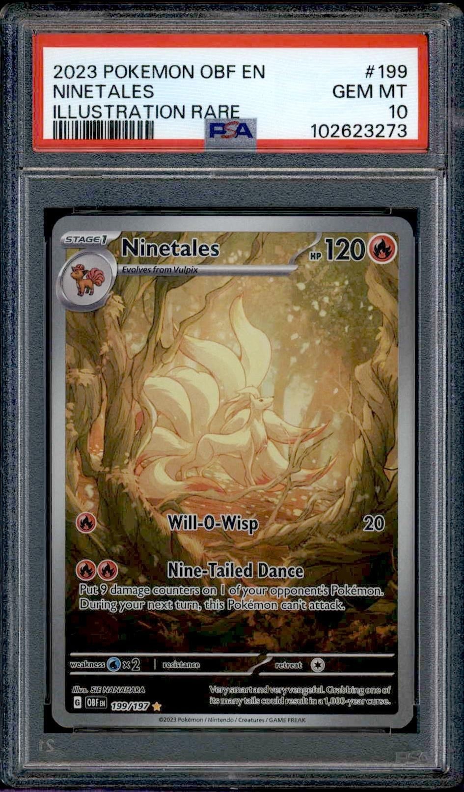 2023 Pokémon Obsidian Flames Ninetales #199/197 trading card