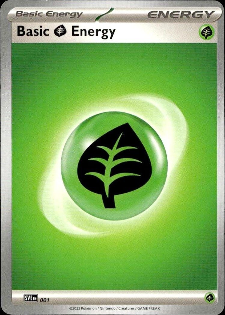 2023 Pokémon Scarlet & Violet Basic Grass Energy #001/198 Pokémon card front