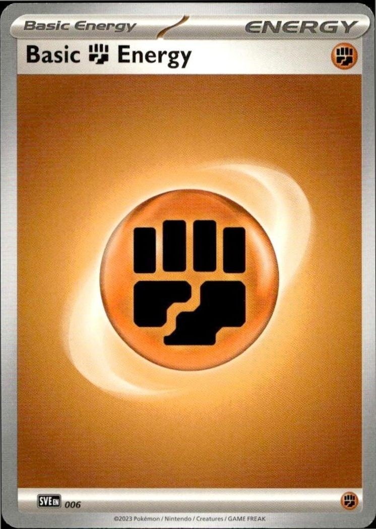2023 Pokémon Scarlet & Violet Basic Fighting Energy #006/198 Pokémon card front