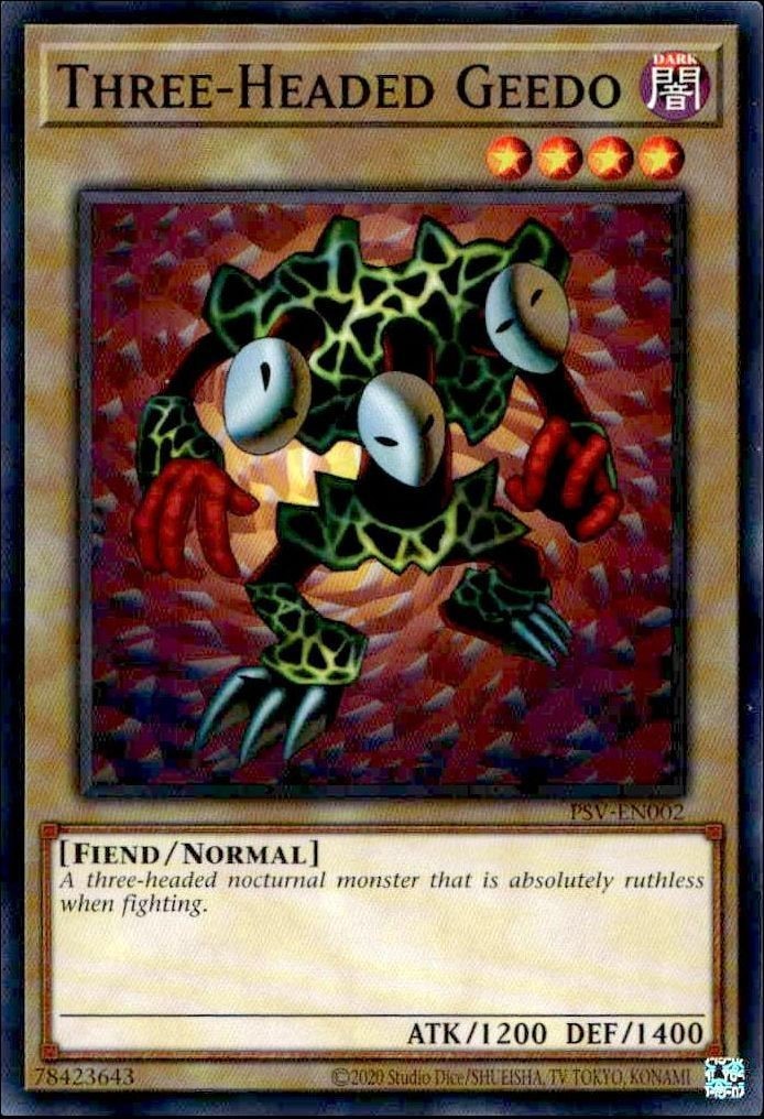 2023 Yu-Gi-Oh Pharaoh's Servant Three-Headed Geedo #PSV-EN002 trading card