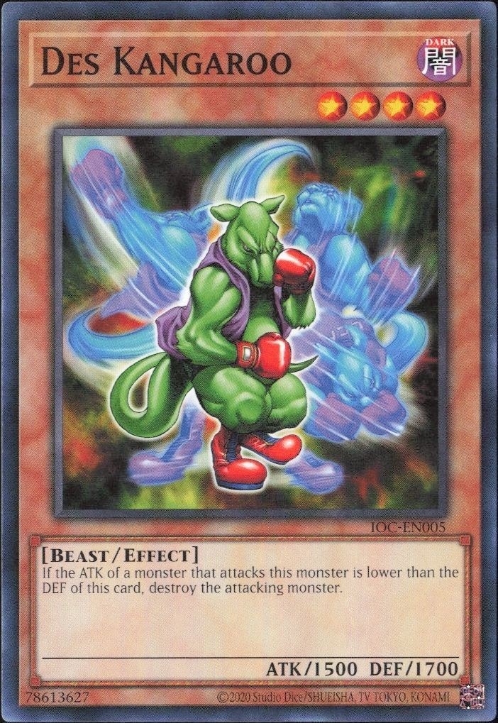 2023 Yu-Gi-Oh Invasion of Chaos Des Kangaroo #IOC-EN005 trading card