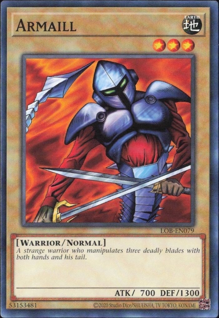 2023 Yu-Gi-Oh Legend of Blue Eyes White Dragon Armaill #LOB-EN079 trading card