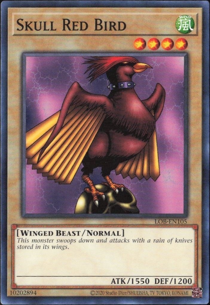 2023 Yu-Gi-Oh Legend of Blue Eyes White Dragon Skull Red Bird #LOB-EN105 trading card