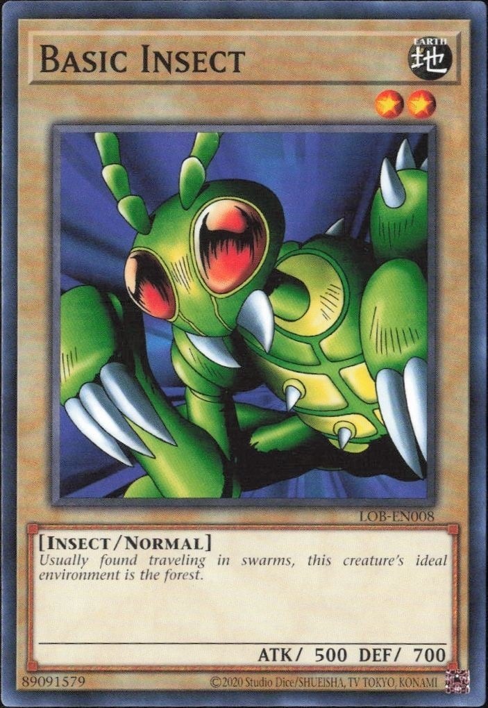 2023 Yu-Gi-Oh Legend of Blue Eyes White Dragon Basic Insect #LOB-EN008 trading card
