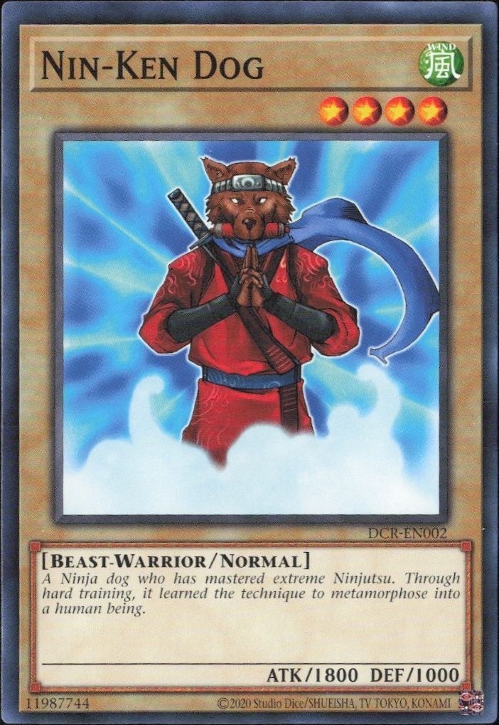 2023 Yu-Gi-Oh Dark Crisis Nin-Ken Dog #DCR-EN002 trading card