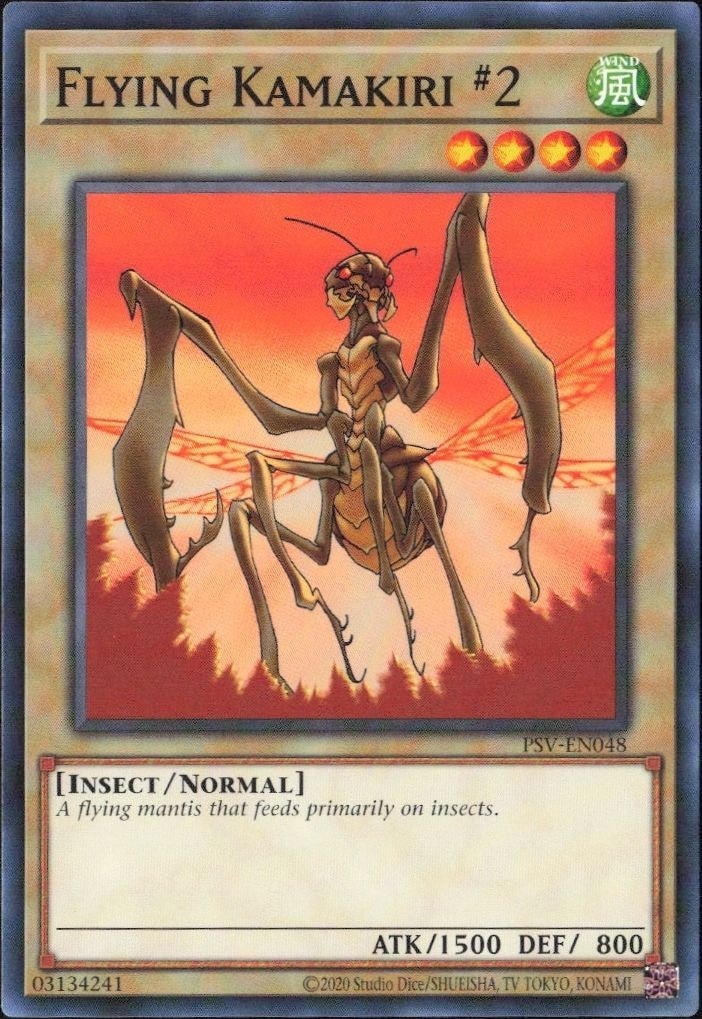2023 Yu-Gi-Oh! Pharaoh's Servant Flying Kamakiri #2 #PSV-EN048 Yu-Gi-Oh! card front