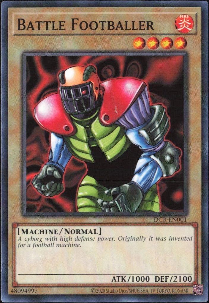 2023 Yu-Gi-Oh Dark Crisis Battle Footballer #DCR-EN001 trading card
