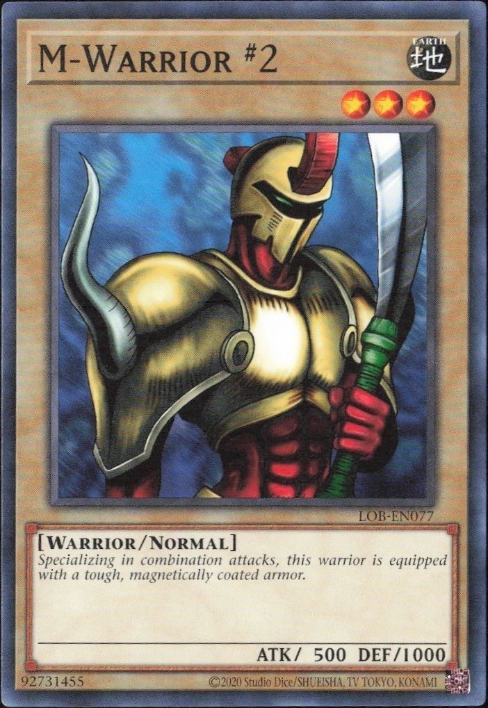 2023 Yu-Gi-Oh Legend of Blue Eyes White Dragon M-Warrior #2 #LOB-EN077 trading card