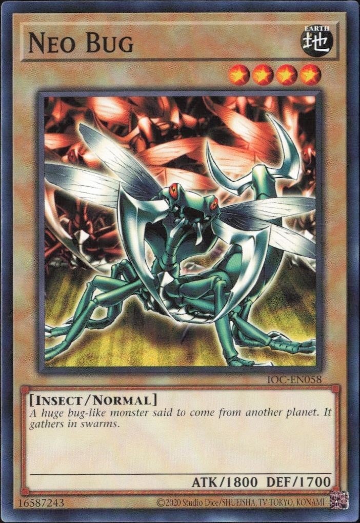 2023 Yu-Gi-Oh Invasion of Chaos Neo Bug #IOC-EN058 trading card