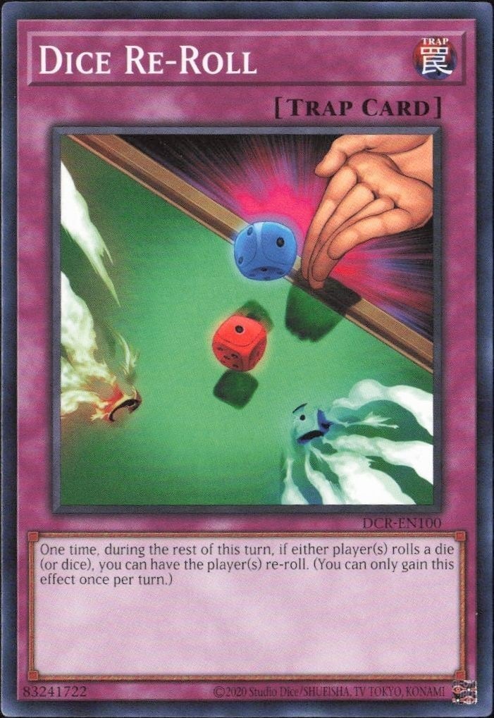 2023 Yu-Gi-Oh Dark Crisis Dice Re-Roll #DCR-EN100 trading card