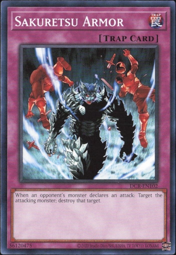 2023 Yu-Gi-Oh Dark Crisis Sakuretsu Armor #DCR-EN102 trading card