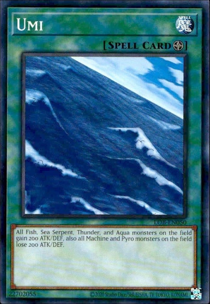 2023 Yu-Gi-Oh! Legend of Blue Eyes White Dragon Umi #LOB-EN050 Yu-Gi-Oh! card front