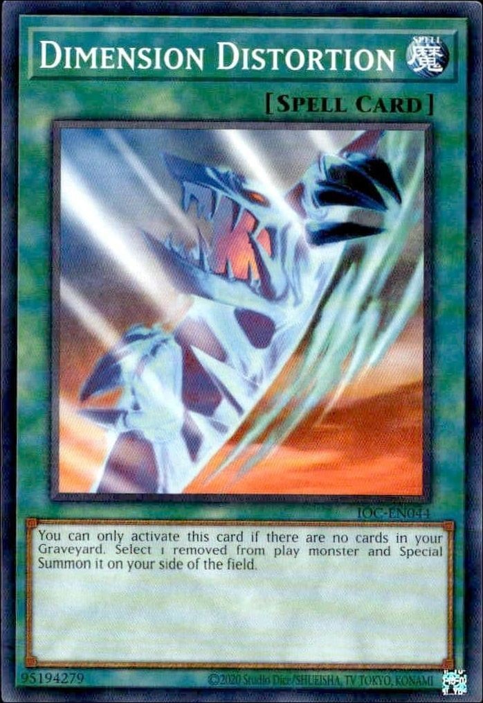 2023 Yu-Gi-Oh! Invasion of Chaos Dimension Distortion #IOC-EN044 Yu-Gi-Oh! card front