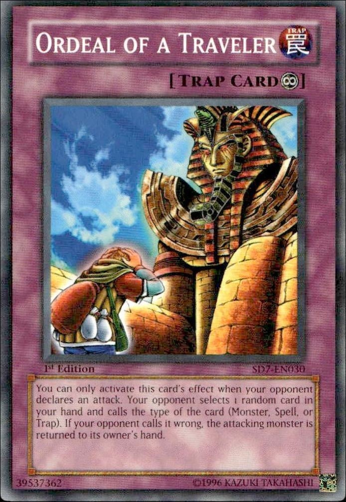 2005 Yu-Gi-Oh! Structure Deck: Invincible Fortress Ordeal Of A Traveler #SD7-EN030 Yu-Gi-Oh! card front