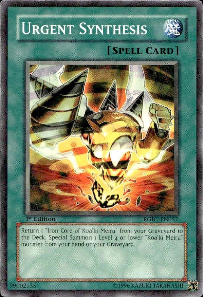 2009 Yu-Gi-Oh Raging Battle Urgent Synthesis #RGBT-EN057 trading card