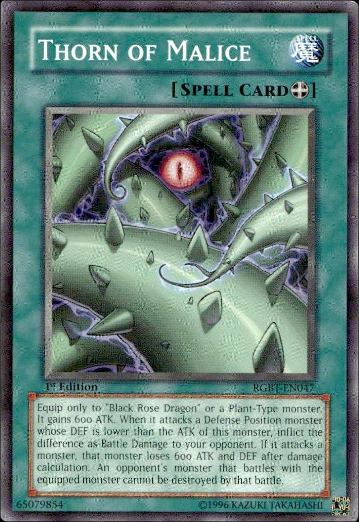2009 Yu-Gi-Oh! Raging Battle Thorn Of Malice #RGBT-EN047 Yu-Gi-Oh! card front
