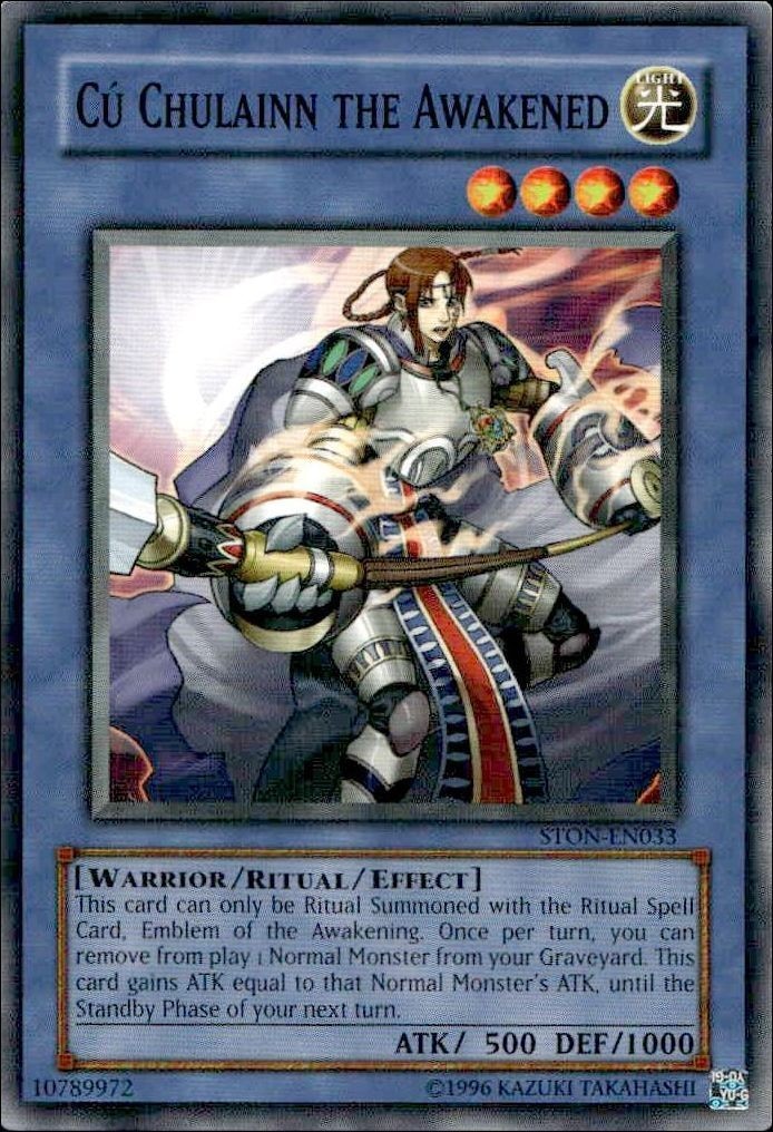2007 Yu-Gi-Oh! Strike of Neos Cu Chulainn The Awakened #STON-EN033 Yu-Gi-Oh! card front
