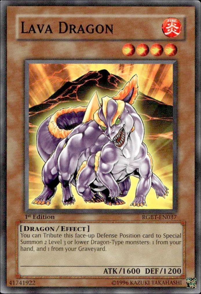2009 Yu-Gi-Oh! Raging Battle Lava Dragon #RGBT-EN037 Yu-Gi-Oh! card front