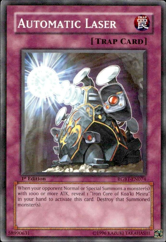 2009 Yu-Gi-Oh Raging Battle Automatic Laser #RGBT-EN074 trading card