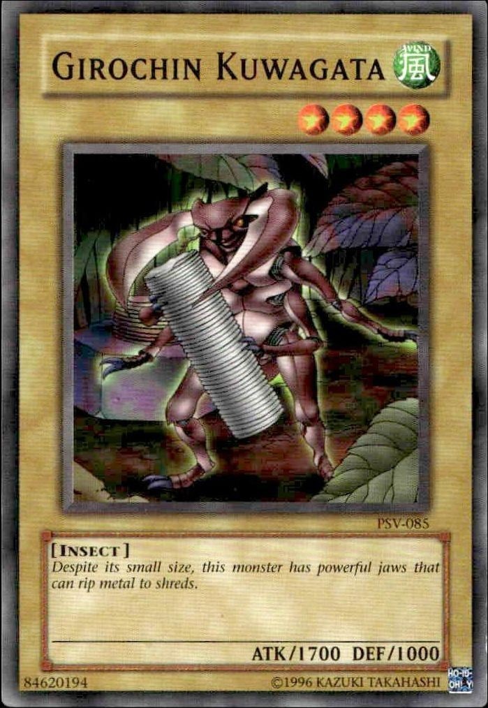 2002 Yu-Gi-Oh! Pharaoh's Servant Girochin Kuwagata #PSV-085 Yu-Gi-Oh! card front