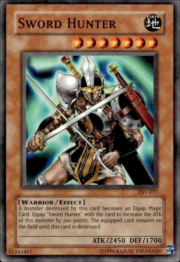 2002 Yu-Gi-Oh Pharaoh's Servant Sword Hunter #PSV-077 trading card