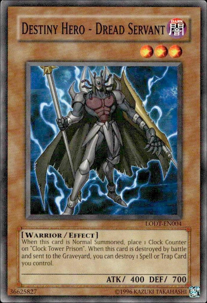 2008 Yu-Gi-Oh Light of Destruction Destiny Hero #LODT-EN004 trading card