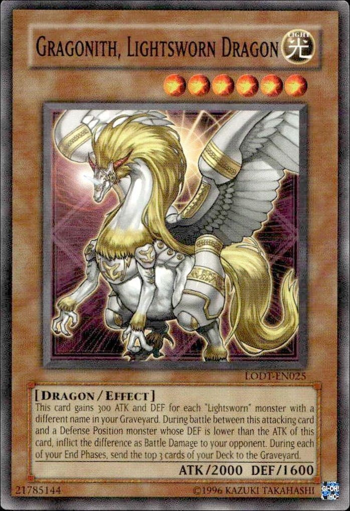 2008 Yu-Gi-Oh! Light of Destruction Gragonith, Lightsworn Dragon #LODT-EN025 Yu-Gi-Oh! card front