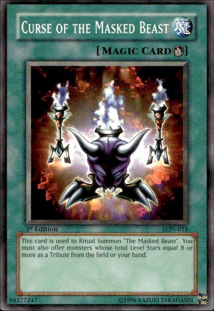 2003 Yu-Gi-Oh Labyrinth of Nightmare Curse of the Masked Beast #LON-EN016 trading card