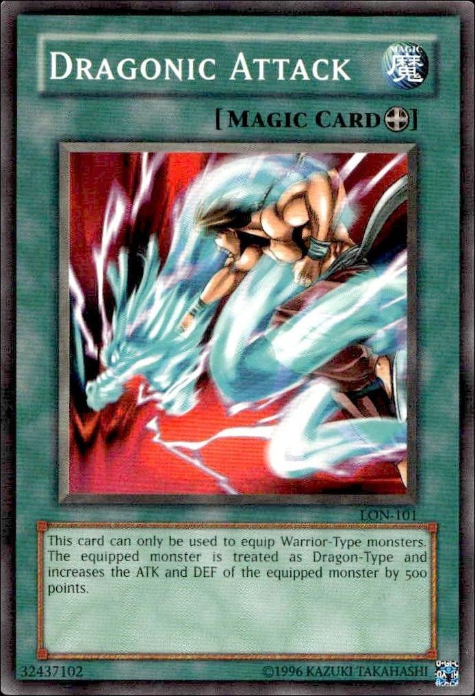 2003 Yu-Gi-Oh Labyrinth of Nightmare Dragonic Attack #LON-EN101 trading card
