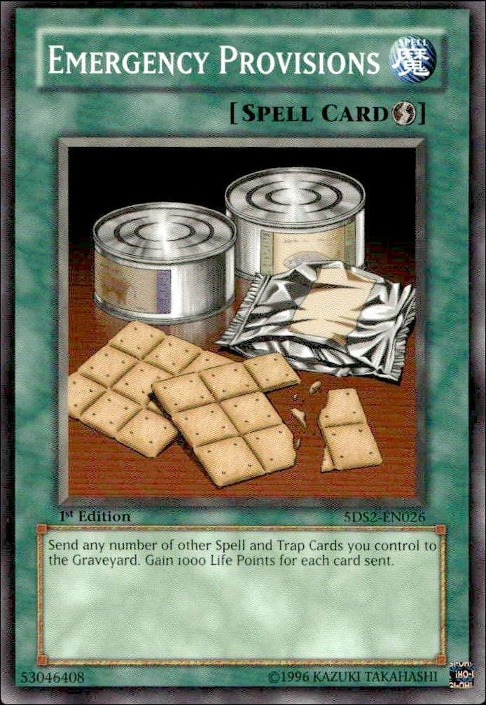 2003 Yu-Gi-Oh! Legacy of Darkness Emergency Provisions #LOD-EN033 Yu-Gi-Oh! card front