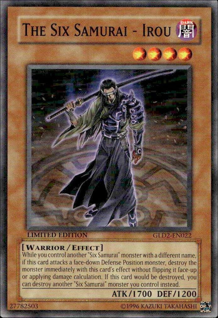 2009 Yu-Gi-Oh Gold Series 2009 The Six Samurai - Irou #GLD2-EN022 trading card