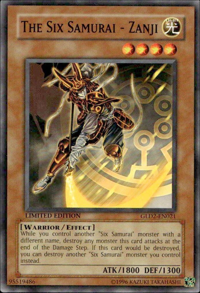 2009 Yu-Gi-Oh Gold Series 2009 The Six Samurai - Zanji #GLD2-EN021 trading card
