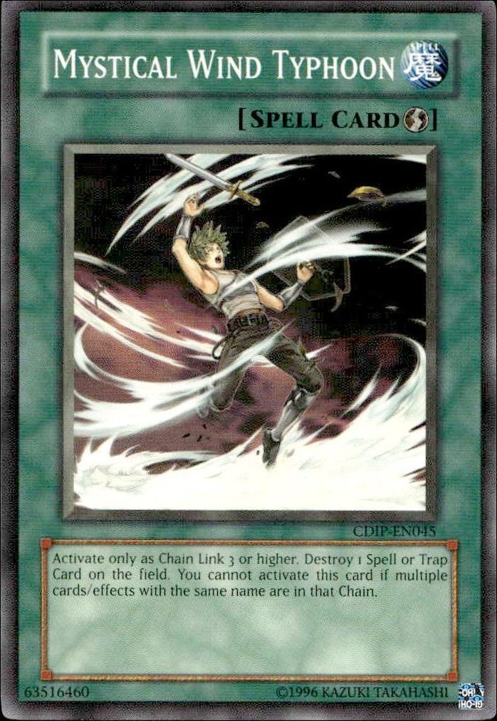 2006 Yu-Gi-Oh! Cyberdark Impact Mystical Wind Typhoon #CDIP-EN045 Yu-Gi-Oh! card front