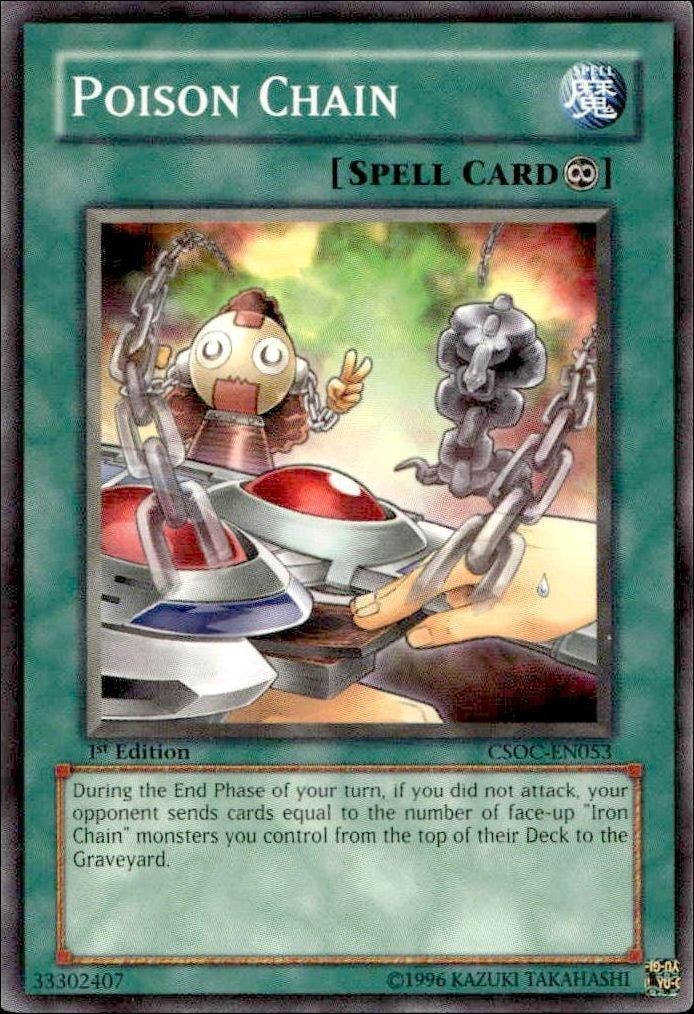 2008 Yu-Gi-Oh! Crossroads of Chaos Poison Chain #CSOC-EN053 Yu-Gi-Oh! card front