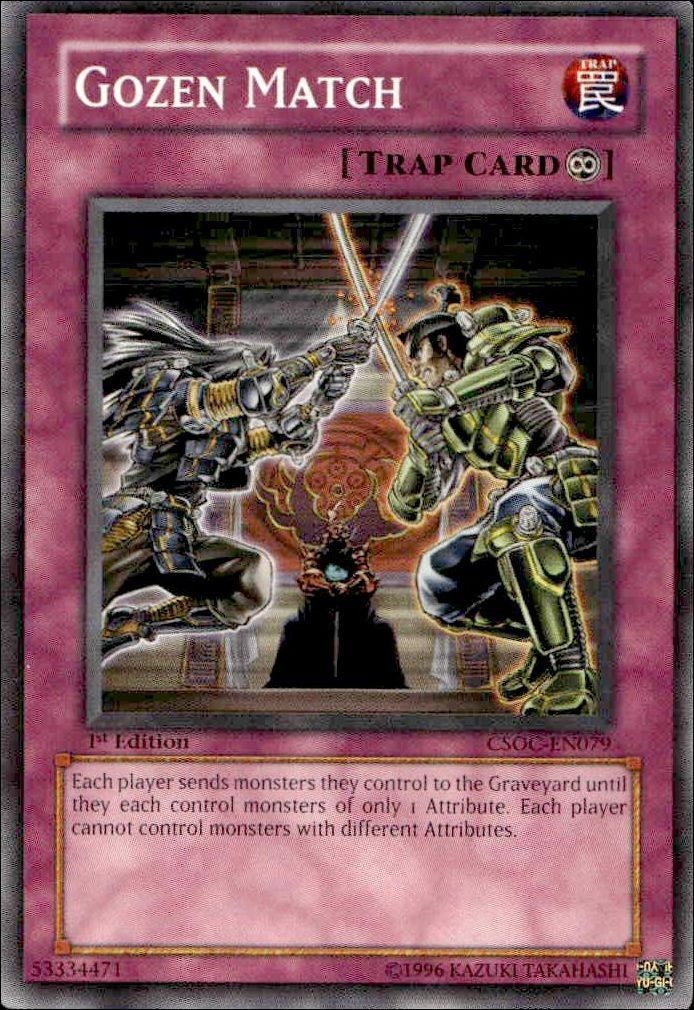 2008 Yu-Gi-Oh! Crossroads of Chaos Gozen Match #CSOC-EN079 Yu-Gi-Oh! card front