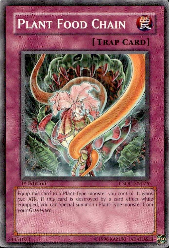 2008 Yu-Gi-Oh Crossroads of Chaos Plant Food Chain #CSOC-EN076 trading card