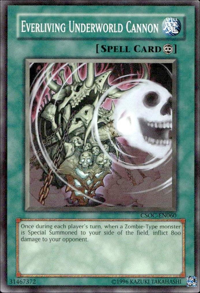 2008 Yu-Gi-Oh! Crossroads of Chaos Everliving Underworld Cannon #CSOC-EN060 Yu-Gi-Oh! card front