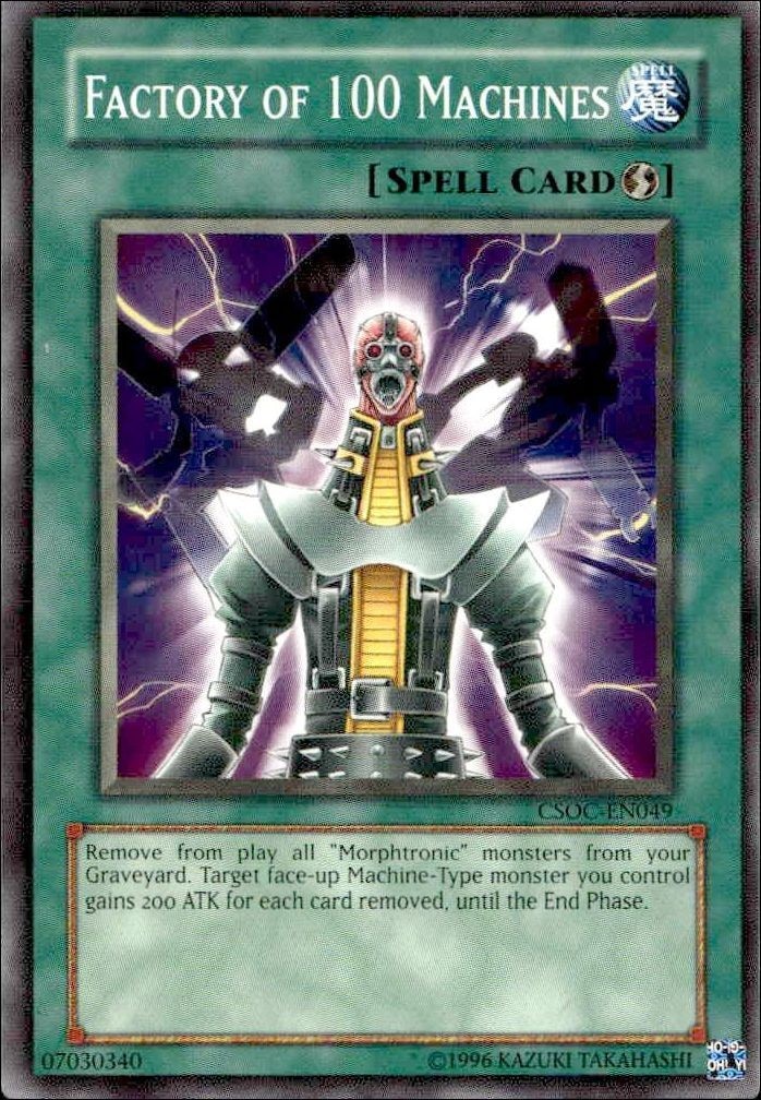 2008 Yu-Gi-Oh Crossroads of Chaos Factory of 100 Machines #CSOC-EN049 trading card