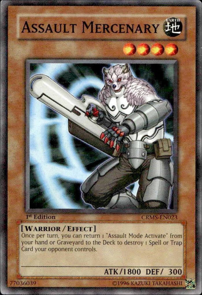 2009 Yu-Gi-Oh! Crimson Crisis Assault Mercenary #CRMS-EN023 Yu-Gi-Oh! card front