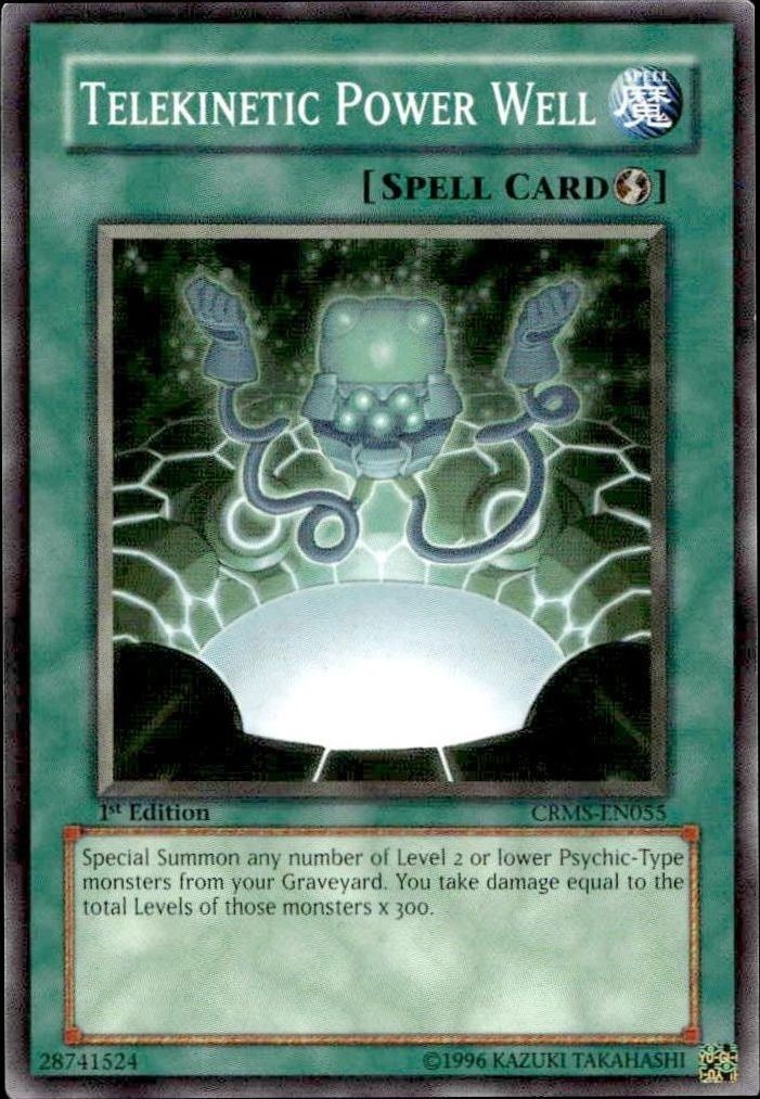 2009 Yu-Gi-Oh Crimson Crisis Telekinetic Power Well #CRMS-EN055 trading card