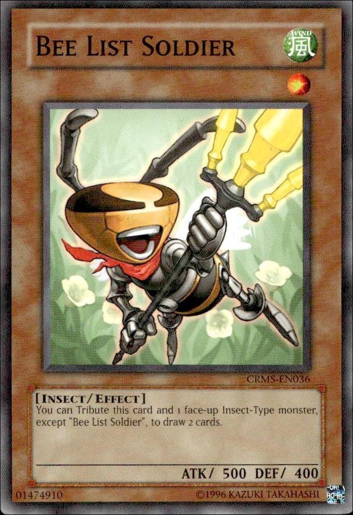 2009 Yu-Gi-Oh! Crimson Crisis Bee List Soldier #CRMS-EN036 Yu-Gi-Oh! card front