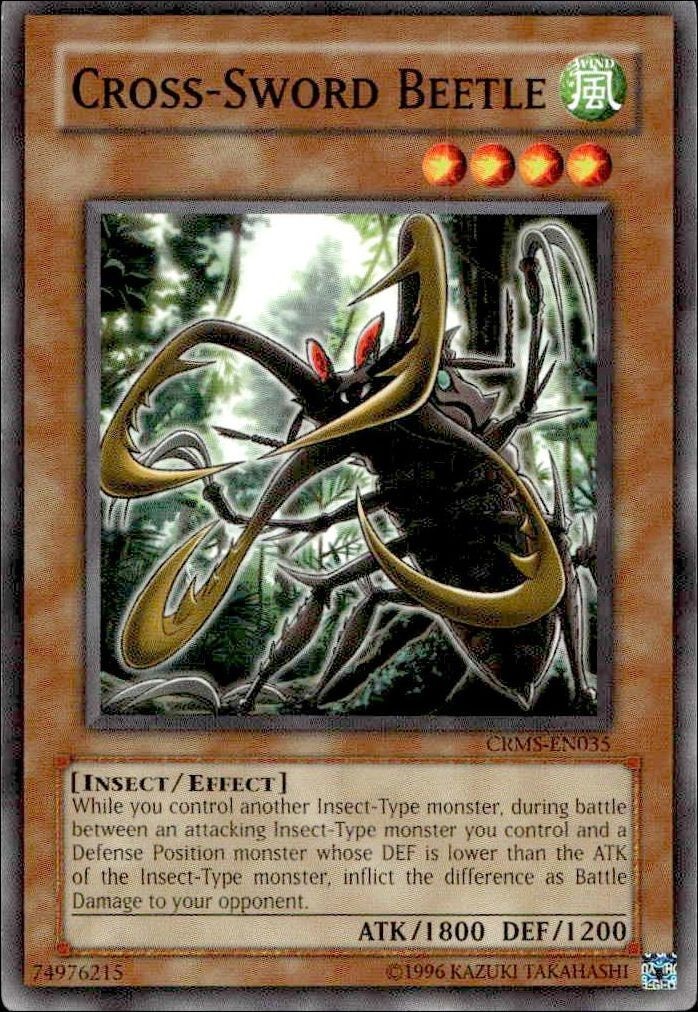 2009 Yu-Gi-Oh Crimson Crisis Cross-Sword Beetle #CRMS-EN035 trading card