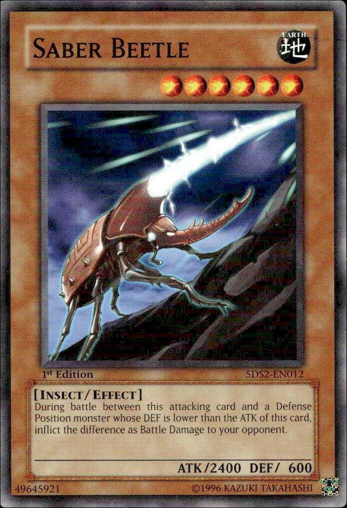 2009 Yu-Gi-Oh Starter Deck: Yu-Gi-Oh! 5D's 2009 Saber Beetle #5DS2-EN012 trading card