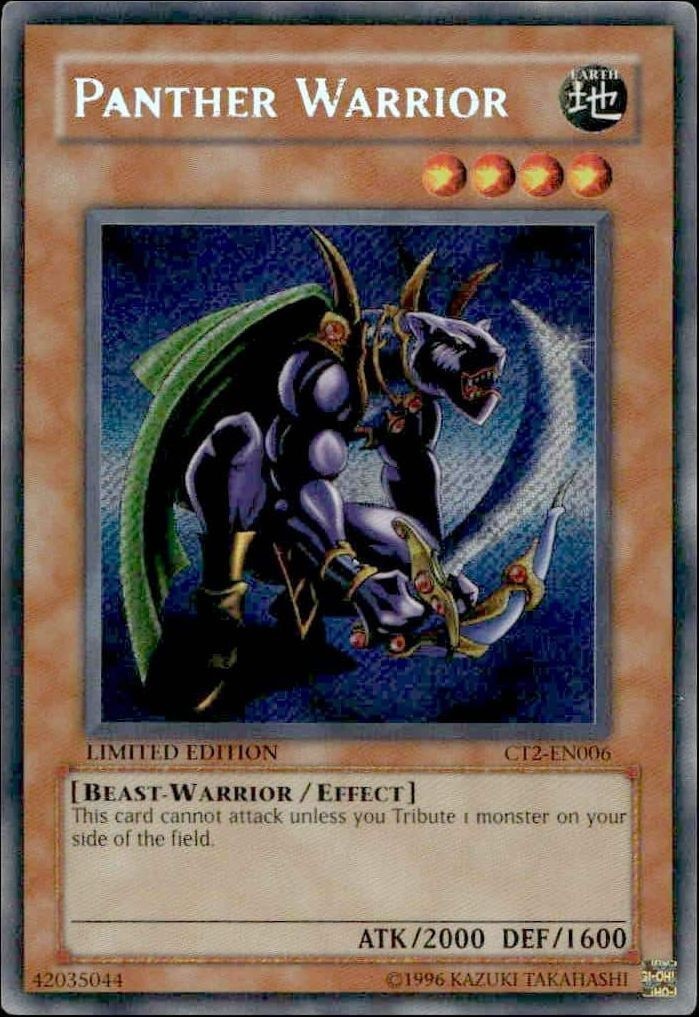 2005 Yu-Gi-Oh! Collectors Tin Panther Warrior #CT2-EN006 Yu-Gi-Oh! card front