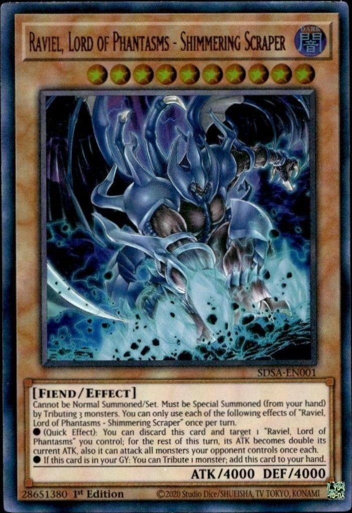 2020 Yu-Gi-Oh Structure Deck: Sacred Beasts Reviel Lord Phantasms Shimmering Scraper #SDSA-EN001 trading card