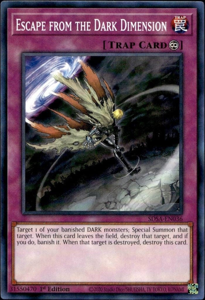 2020 Yu-Gi-Oh Structure Deck: Sacred Beasts Escape from the Dark Dimension #SDSA-EN036 trading card