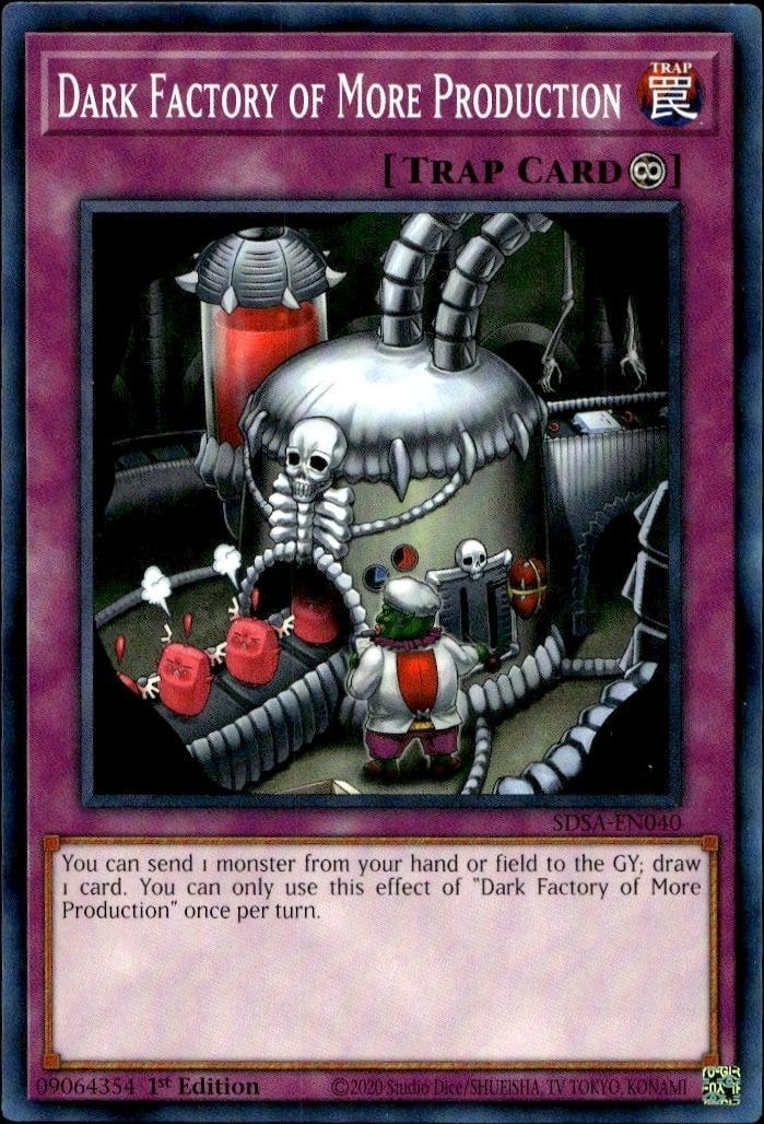 2020 Yu-Gi-Oh Structure Deck: Sacred Beasts Dark Factory of More Production #SDSA-EN040 trading card